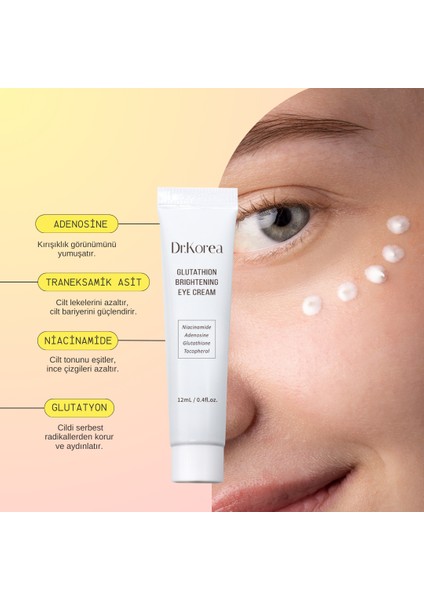 - Glutathion Brightening Eye Cream - Koyu Halka Karşıtı Aydınlatıcı Göz Çevresi Kremi 12ml fiyatları