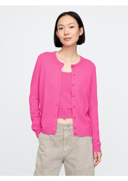 Kadın Pembe Cashsoft Hırka