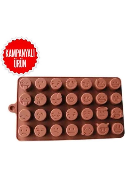Çikolata Kalıbı - Silikon - Karışık Emoji (Sck-43)