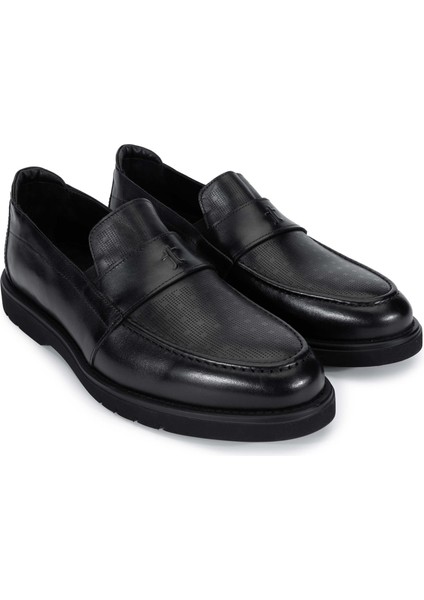 Erkek Hakiki Deri Siyah Loafer Ayakkabı 698 1146-1 Erk Ayk Y24 Sıyah fiyatları