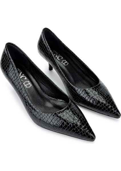 Kadın Deri Siyah Stiletto Ayakkabı 886 01 Bn Ayk SK24-25 Syh Fsly Bsk fiyatları