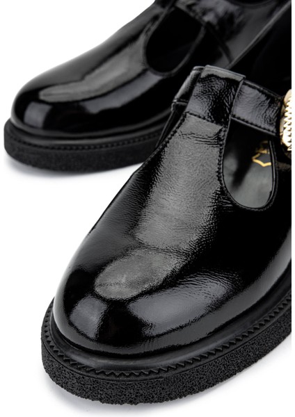 Kadın Deri Siyah Rugan Casual Ayakkabı 1061 2259 Bn Ayk SK24-25 Sıyah Krsk Rgn fırsatları