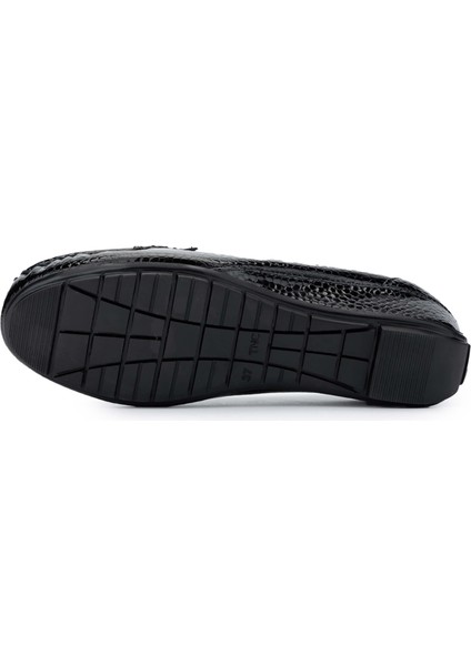 Kadın Deri Siyah Loafer Ayakkabı 1065 128-06 Bn Ayk SK24-25 Syh Dr/ptk Bsk