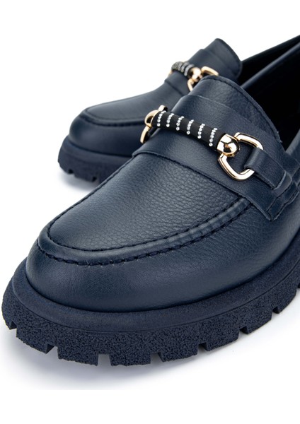 Kadın Loafer Ayakkabı Hakiki Deri Düz Taban Kış modelleri