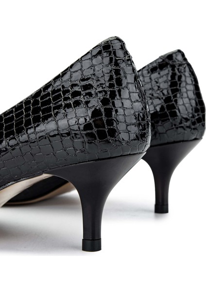 Kadın Deri Siyah Stiletto Ayakkabı 886 01 Bn Ayk SK24-25 Syh Fsly Bsk indirimleri