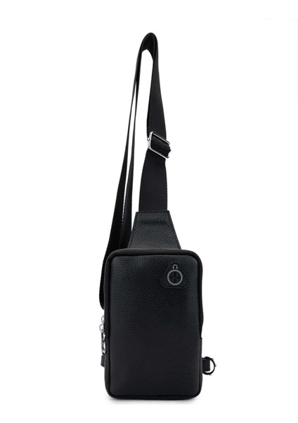 Erkek Hakiki Deri Siyah Deri Body Bag Çanta 688 1010 Erk Cnt SK24-25 Sıyah Dr