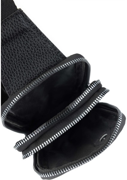 Erkek Hakiki Deri Siyah Deri Body Bag Çanta 688 1010 Erk Cnt SK24-25 Sıyah Dr