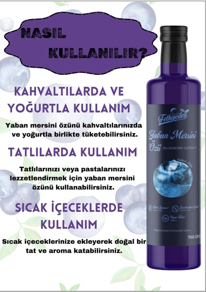 Doğal Katkısız ve Organik Yaban Mersini Özü