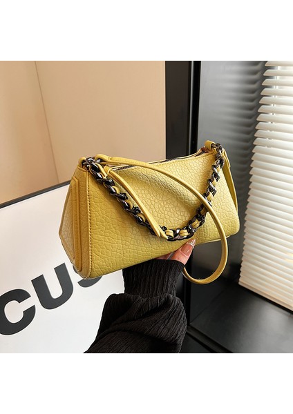 Yeni Çantalar, Şık ve Modaya Uygun Çapraz Çantalar, Bu Sene Çok Yönlü ve Popüler, Dokulu Tek Omuzlu Küçük Kare Çantalar (Yurt Dışından)