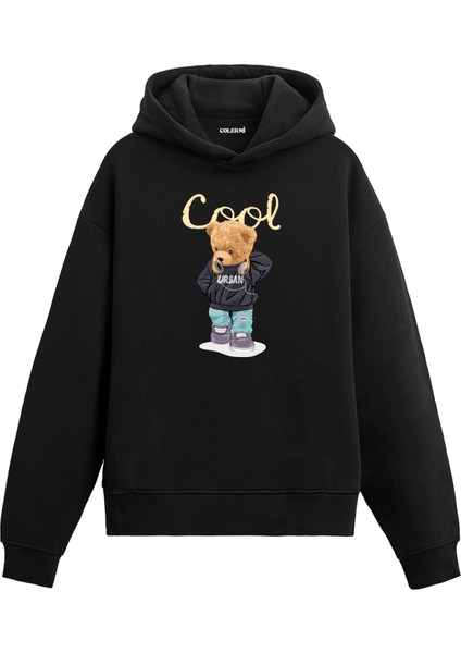 Havalı Ayıcık Kadın ve Erkek Sweatshirt Pamuklu Baskılı Ayıcıık Tasarım Hoodie Doğum Günü Hediyesi Pamuklu Ayıcık Tasarım Kapşonlu Sevgiliye Ayıcık Baskılı Kapşonlu Sweatshirt