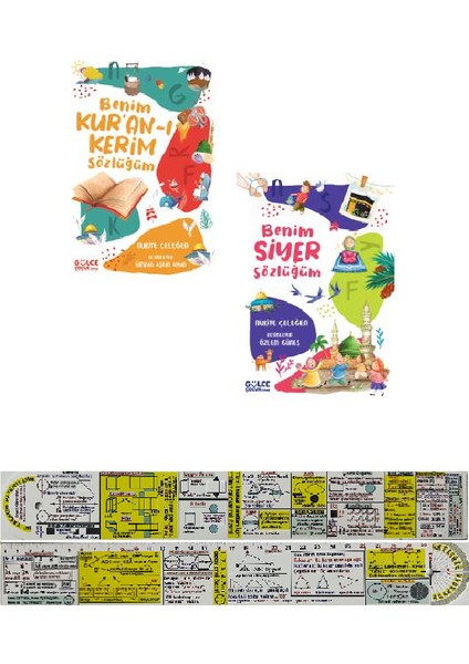 Benim Kuranı Kerim Sözlüğüm + Benim Siyer Sözlüğüm 2 Kitap Set Nuriye Çeleğen + Mat. Öğreten Cetvel