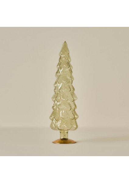 Pine Tree Dekoratif Obje Naturel (10X10X35 Cm)