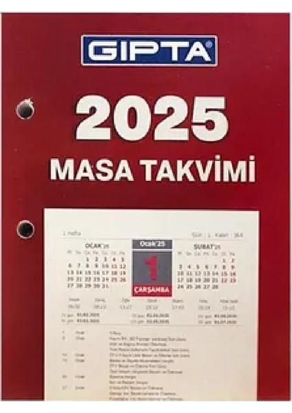 2025 365-GTB 10X13 Masa Takvimi Blok Ajnd 2 Adet