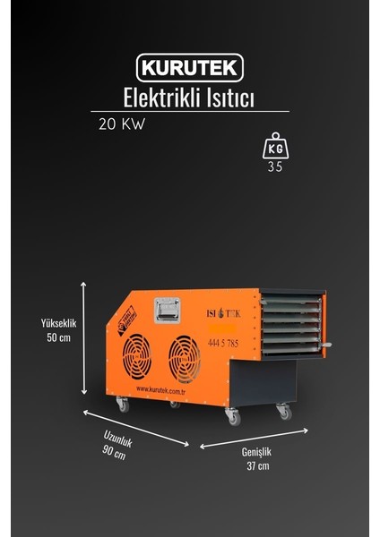 20 Kw Elektrikli Isımak Isıtıcı