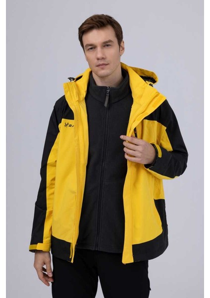 Elbruz Man 3 In 1 Jacket Yellow / Anthracıte