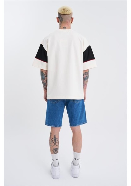 Erkek Mchnst 00 Oversize Ekru Tişört