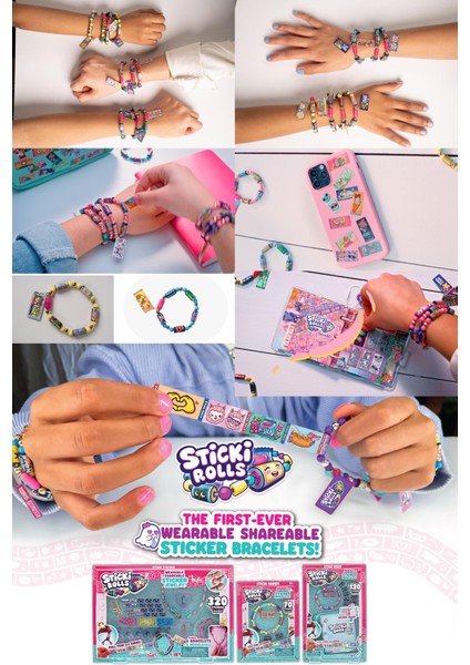 Sticki Rolls Stickerlı Bileklik Çıkartmalı Etiket