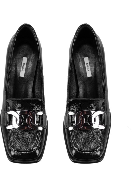 Rahel Siyah Kadın Klasik Deri Ayakkabı indirimleri