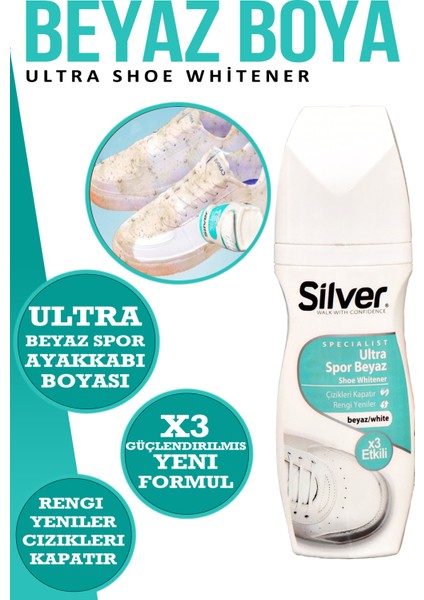 X3 Etkili Güçlendirilmiş Ultra Beyaz Spor Bez Ve Kumaş Likit Ayakkabı Boyası 75 ML fiyatları