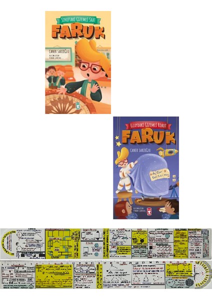 Sınıftaki Gizemli Saat Faruk - Sınıftaki Gizemli Robot Faruk 2 Kitap - Caner Sarıoğlu – Matematik Cetvel