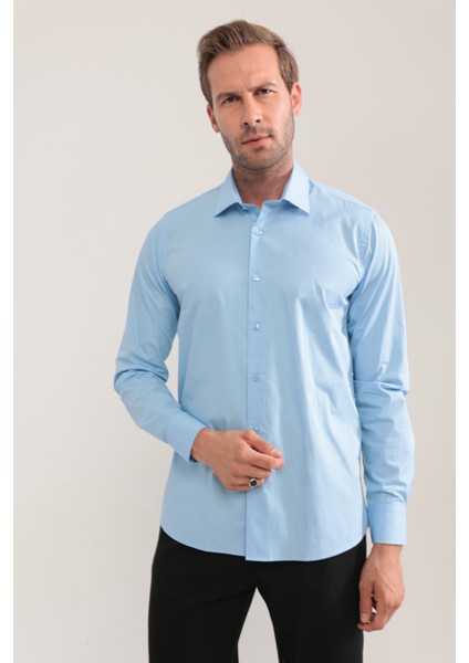 Slim Fit Poplin Erkek Gömlek