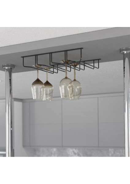 Kadeh Askısı 4 Bölmeli S-4043-ANTRASIT