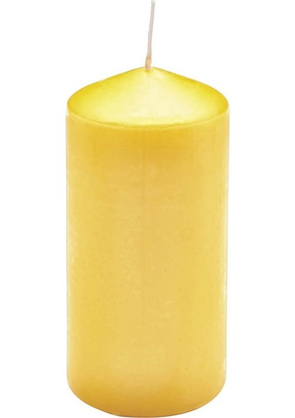 Rubin Licht Silindir Mum Sarı, 150X70 mm