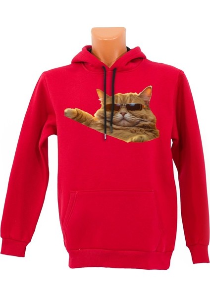 Kedi Baskılı Sweatshirt
