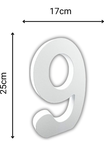 Strafor 9 Rakamı 25 cm