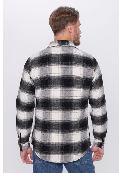 Erkek Slim Fit Dar Kesim Oduncu Kareli Kışlık Gömlek indirimleri