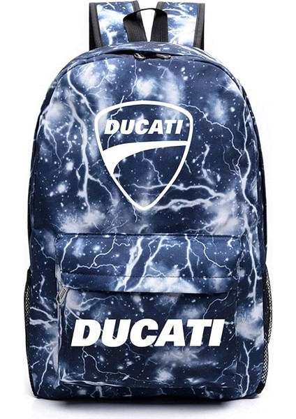 Erkek Ducati Ayarlanabilir Omuz Askılı Günlük Baskılı Sırt Çantası (Yurt Dışından)