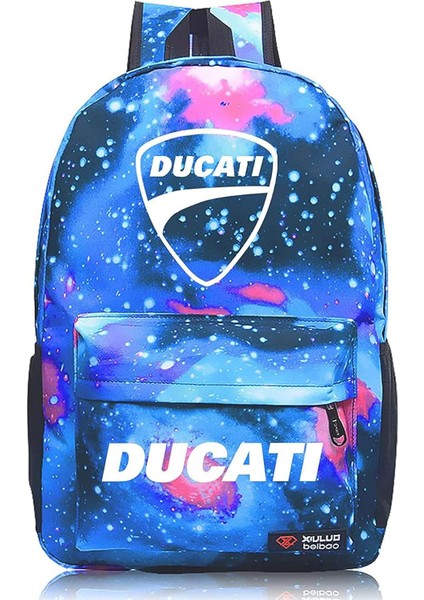 Erkek Ducati Ayarlanabilir Omuz Askılı Günlük Baskılı Sırt Çantası (Yurt Dışından)