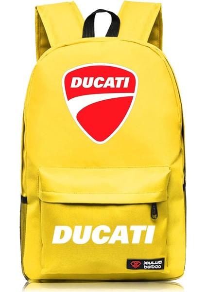 Erkek Ducati Ayarlanabilir Omuz Askılı Günlük Baskılı Sırt Çantası (Yurt Dışından)