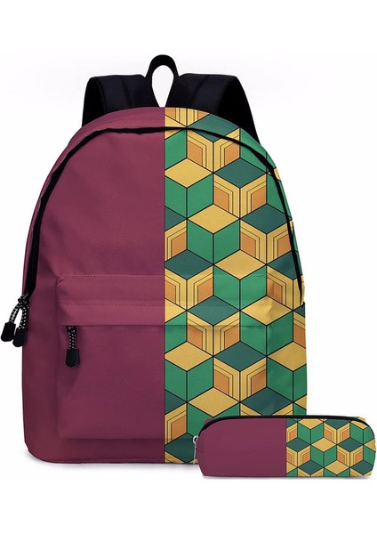 Demon Slayer Anime Okul Çantası 2 Adet Set (Yurt Dışından)