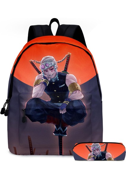 Demon Slayer Anime Okul Çantası 2 Adet Set (Yurt Dışından)