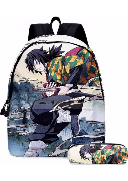 Demon Slayer Anime Okul Çantası 2 Adet Set (Yurt Dışından)