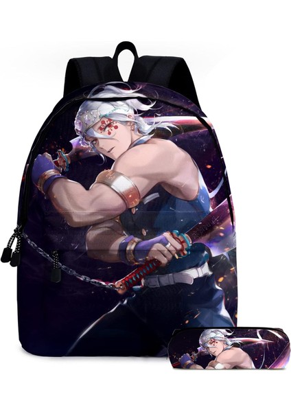 Demon Slayer Anime Okul Çantası 2 Adet Set (Yurt Dışından)