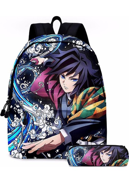 Demon Slayer Anime Okul Çantası 2 Adet Set (Yurt Dışından)