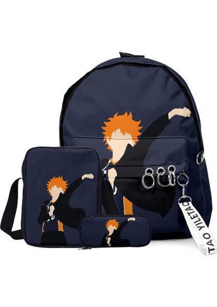 Haikhoo Anime Karikatür Sırt Çantası 3 Parça Set (Yurt Dışından)