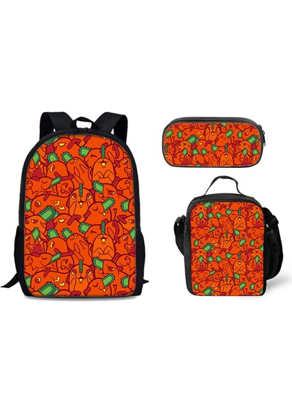 Chainsaw Man Okul Çantası 3 Parça Set (Yurt Dışından)