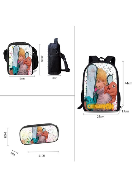 Chainsaw Man Okul Çantası 3 Parça Set (Yurt Dışından) fiyatları