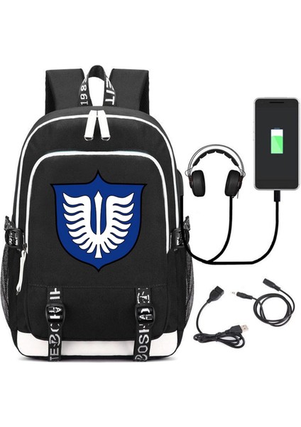 Anime USB Şarj Bağlantı Noktalı 3D Baskılı Sırt Çantası (Yurt Dışından)