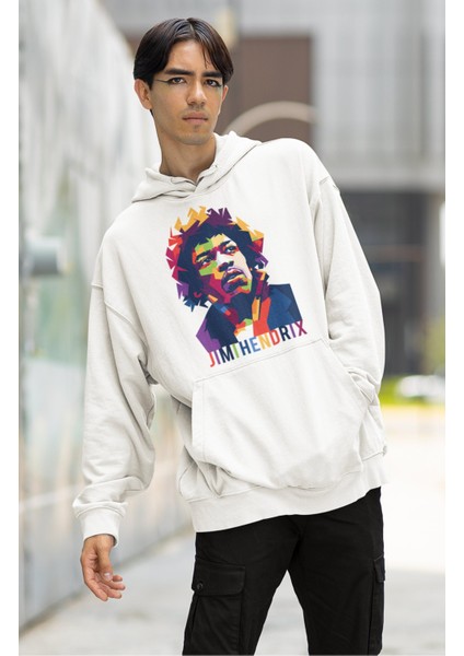 Unisex Ai Jimi Hendrix Kapüşonlu Sweatshirt, Oversize Rocker Baskılı Hoodie fiyatları