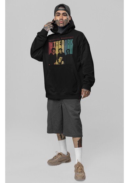 Unisex Orchestral Manoeuvres In The Dark Yazılı Kapüşonlu Sweatshirt, Rock Band Baskılı Hoodie