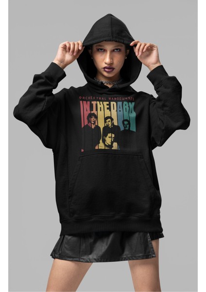 Unisex Orchestral Manoeuvres In The Dark Yazılı Kapüşonlu Sweatshirt, Rock Band Baskılı Hoodie