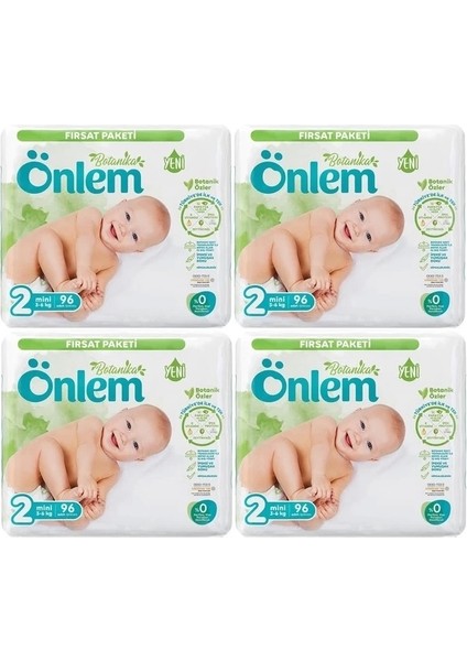 Bebek Bezi Botanika Beden:2 (3-6kg) Mini 384 Adet Avantaj Fırsat Pk