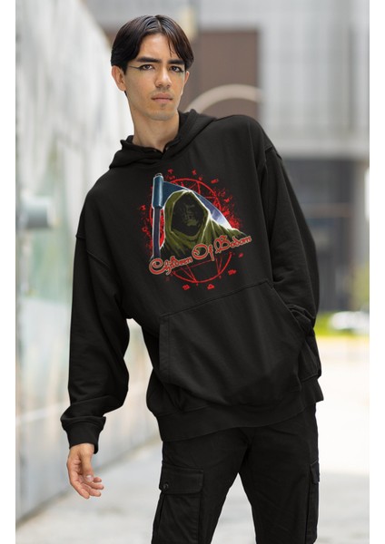 Unisex Children Of Bodom Kapüşonlu Sweatshirt, Oversize Rock Band Baskılı Hoodie fiyatları