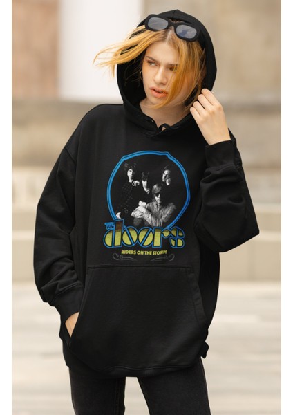 Unisex Rock Band The Doors Baskılı Kapüşonlu Sweatshirt, Oversize Rock Metal Baskılı Hoodie modelleri