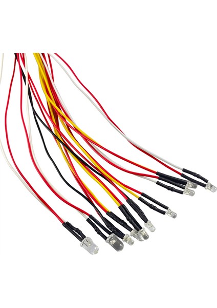 10 LED Işık 2 Kırmızı 4 Sarı Beyaz D12 D42 1/10 Rc Araba Yükseltme Parçaları Dekorasyon Aksesuarları (Yurt Dışından)