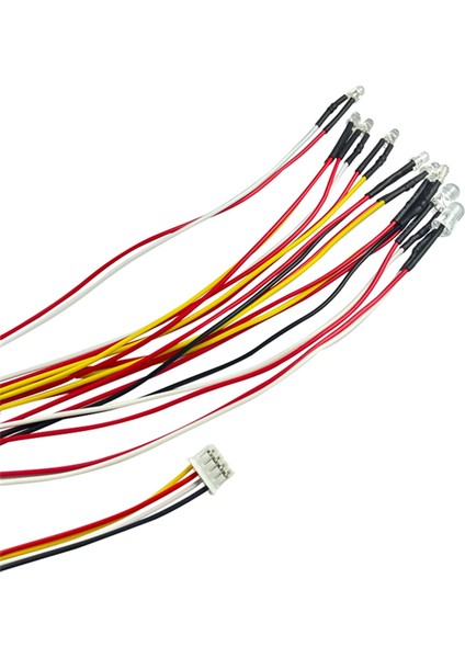 10 LED Işık 2 Kırmızı 4 Sarı Beyaz D12 D42 1/10 Rc Araba Yükseltme Parçaları Dekorasyon Aksesuarları (Yurt Dışından)